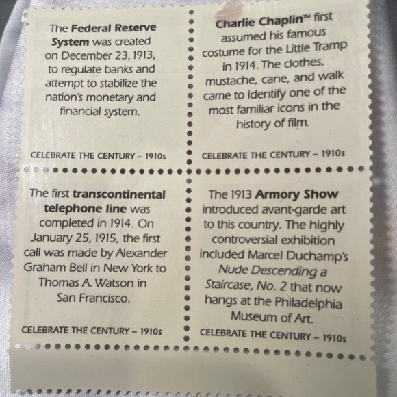 Celebrate The Century With Four{4} 32 Cent 1910 Souvenir Stamps  Mint - Picture 2 of 3